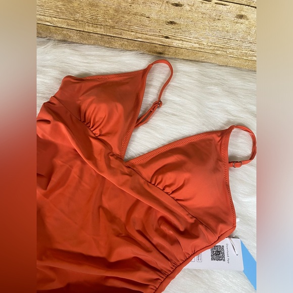 NWT Cupshe sz M Orange Bathing Swim Suit One Piece - Picture 4 of 15